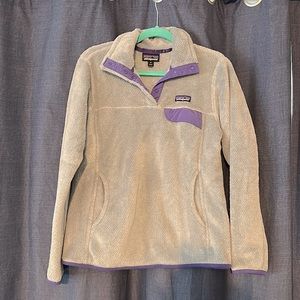Patagonia Re-Tool Snap-T Fleece Pullover - Women’s M Grey/Purple
